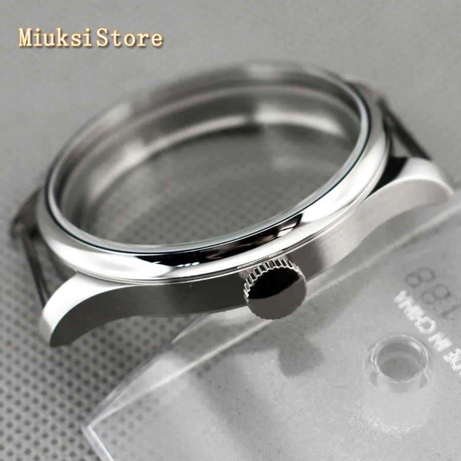 44mm Parnis silver/gold 316L top stainless steel watch case fit ETA 6498 6497 movement mens watch