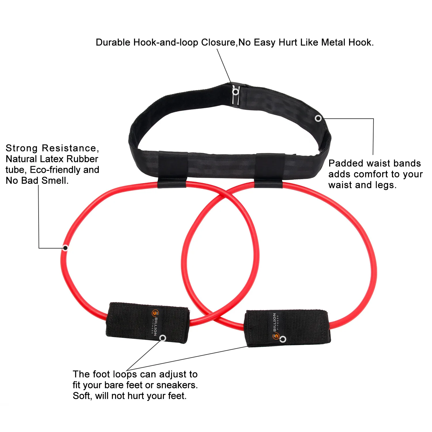 Booty Band Belt Waist Puller Leg Bounce Resistance Basketball Training Comfort Easily Pack Carry Lean Muscle Building Fitness