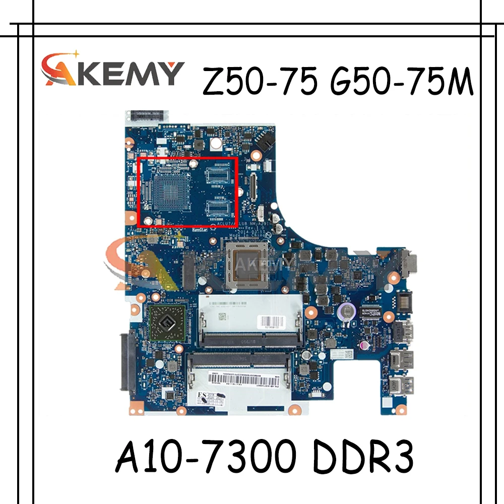 Akemy ACLU7/ACLU8 NM-A291 материнская плата для ноутбука Lenovo Z50-75 G50-75M Материнская процессор