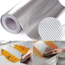 Drawer Lined Aluminum Self-Adhesive Foil Countertops And Cabinet Oil-Proof Sticker Kitchen