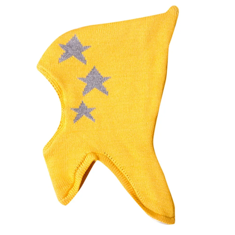Winter Spring Baby Hat Baby Boy Girl Hat Cap Star Print Children Hats Newborn Bonnet Beanie Boys Caps Hooded Bib One Piece A40