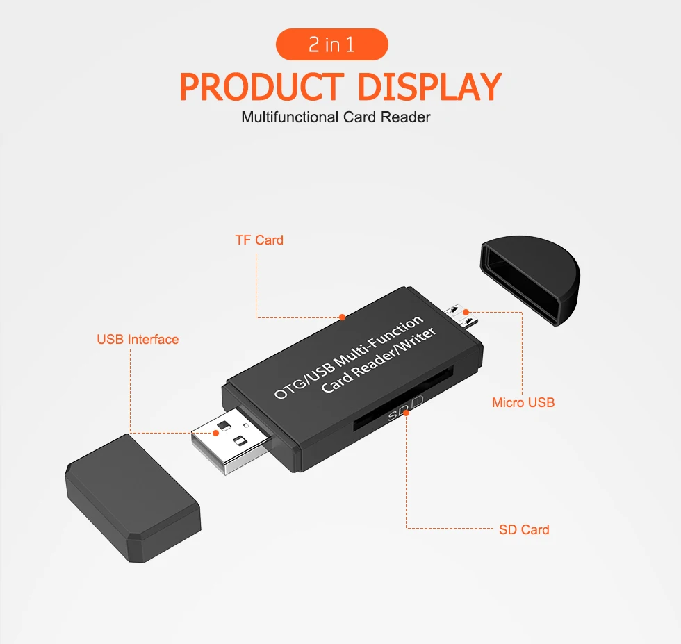 2в1 микро USB OTG кабель SD TF кардридер мини адаптер для samsung Xiaomi huawei кардридер памяти высокоскоростной Универсальный USB 2,0