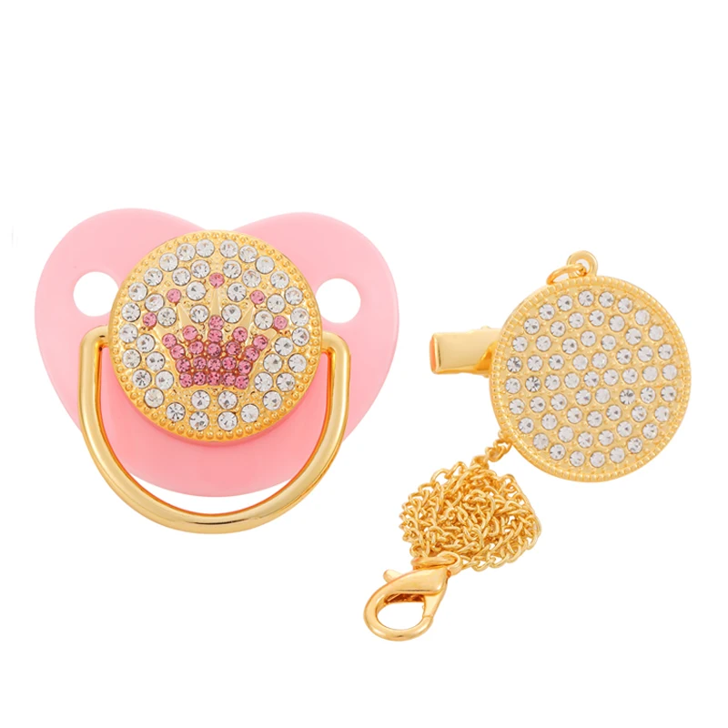 BLINGONLY Стразы Crown Soother пельмени класса люкс без БФА Bling Baby пустышка 0-18 м | Мать и