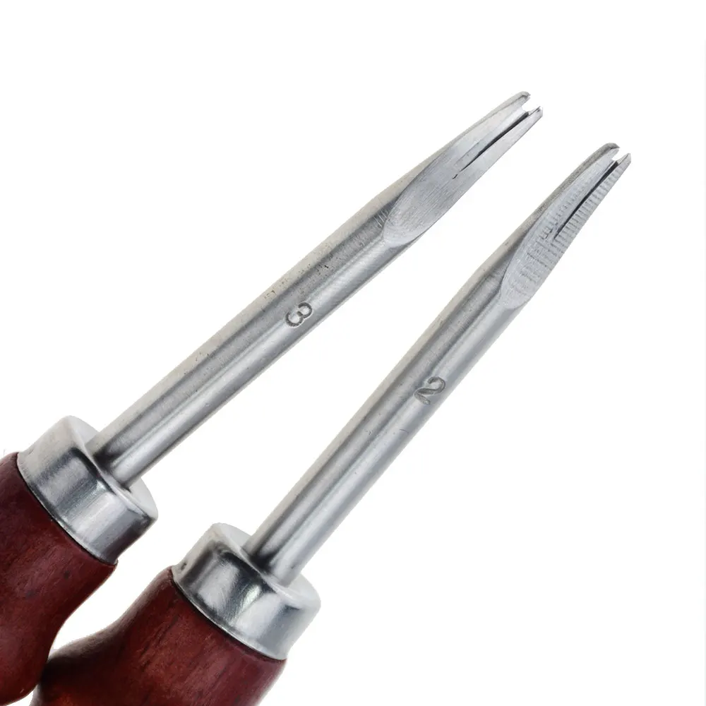 Leather Edge Beveler Knife 0.8/1.0/1.2/1.5mm with Wood Handle 1pc