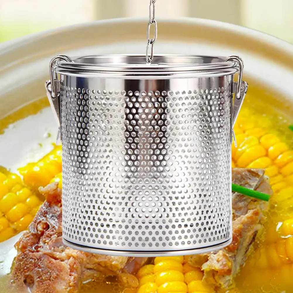 Seasoning Basket Chained Reusable Cylindrical for Tea Lovers