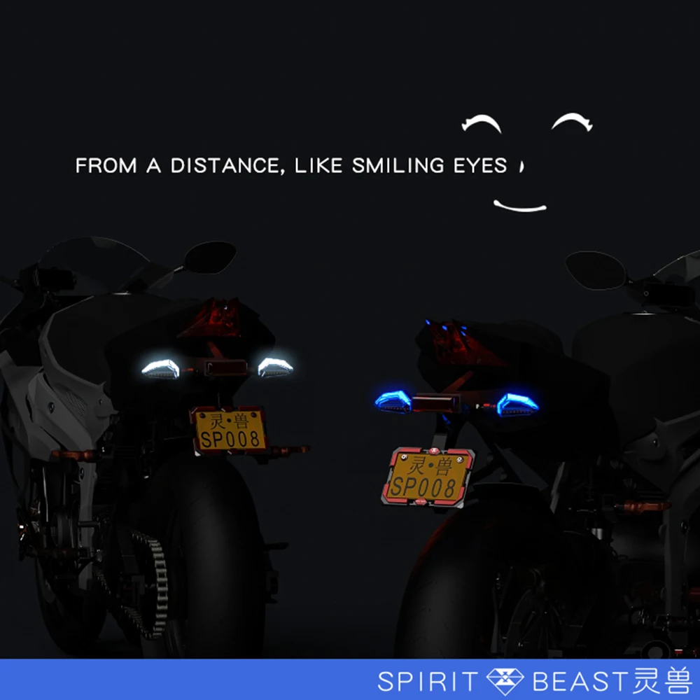 SPIRIT BEAST мигающий светодиодный светильник для мотоцикла для kawasaki ninja 250r honda steed cbr1100xx triumph bonneville s1000xr