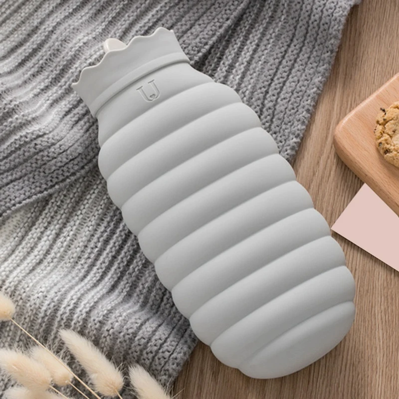 Grey Xiaomi Jordan& Judy сумка для горячей воды 620 мл Микроволновая печь нагревательная силиконовая бутылка зимний нагреватель с трикотажной крышкой грелка для горячей воды - Цвет: Grey