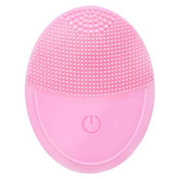 

Electric Silicone Facial Cleansing Instrument Face Washing Brush Ultrasonic Vibration Massage Facial Pore Cleaner Beauty Tool