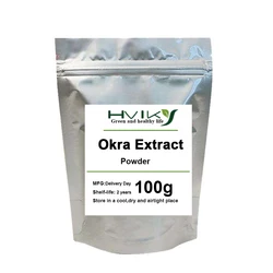 Natural  Okra Extract Powder 20:1 Cosmetic Raw, Protect Vision