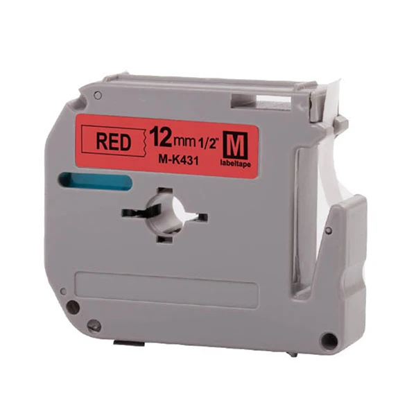 CIDY совместимый brother M-K231 MK231 MK 231 MK-231 черный на белом 12 мм ламинированные сильные клейкие этикетки ленты для PT-80 PT-70 - Цвет: 12mm black on red