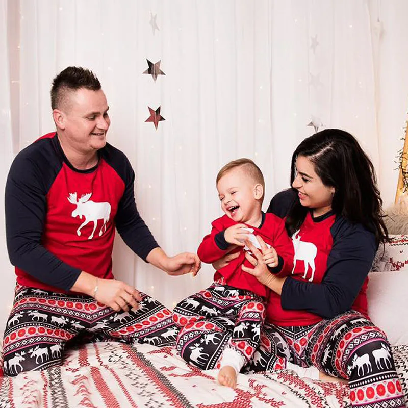 Семейный Рождественский пижамный комплект, теплые взрослые дети девочки мальчик, мама, одежда для сна, одежда для сна для мамы, семейный образ, одинаковые комплекты для семьи