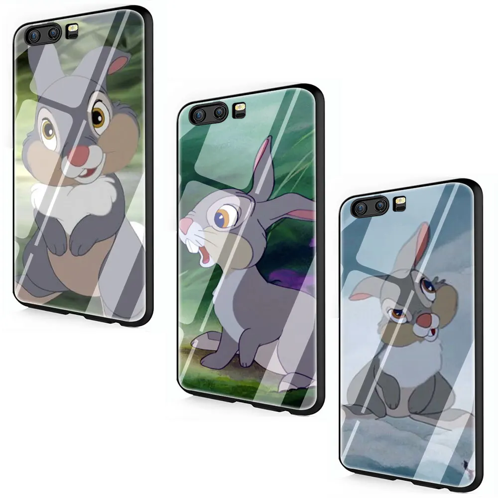 EWAU Bambi Thumper закаленное стекло чехол для телефона huawei mate P 10 20 30 Lite Pro Y9 Honor 8X 7A