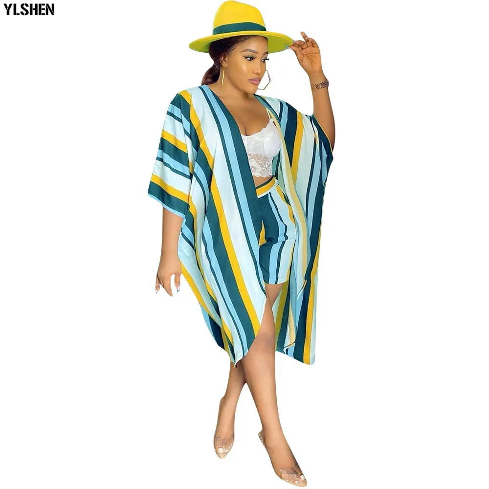 2 Piece Set African Clothes Dashiki Print African Dresses for Women Bazin Riche Long Sleeve Tops Jackets + Pants Shorts Suits Clothing 05