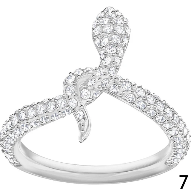 SWA Fine Fashion Ladies Jewelry LESLIE Series Snake Jewelry Set Lady Earring Necklace and Bracelet Romantic Jewelry For Women 5402446 ring 7