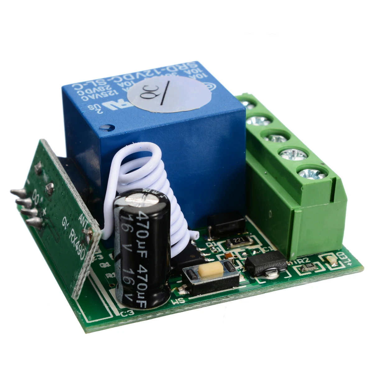 

15pcs DC12V 10A 1 Channel Receiver Wireless Relay 433MHZ RF Remote Control Switch DIY Module