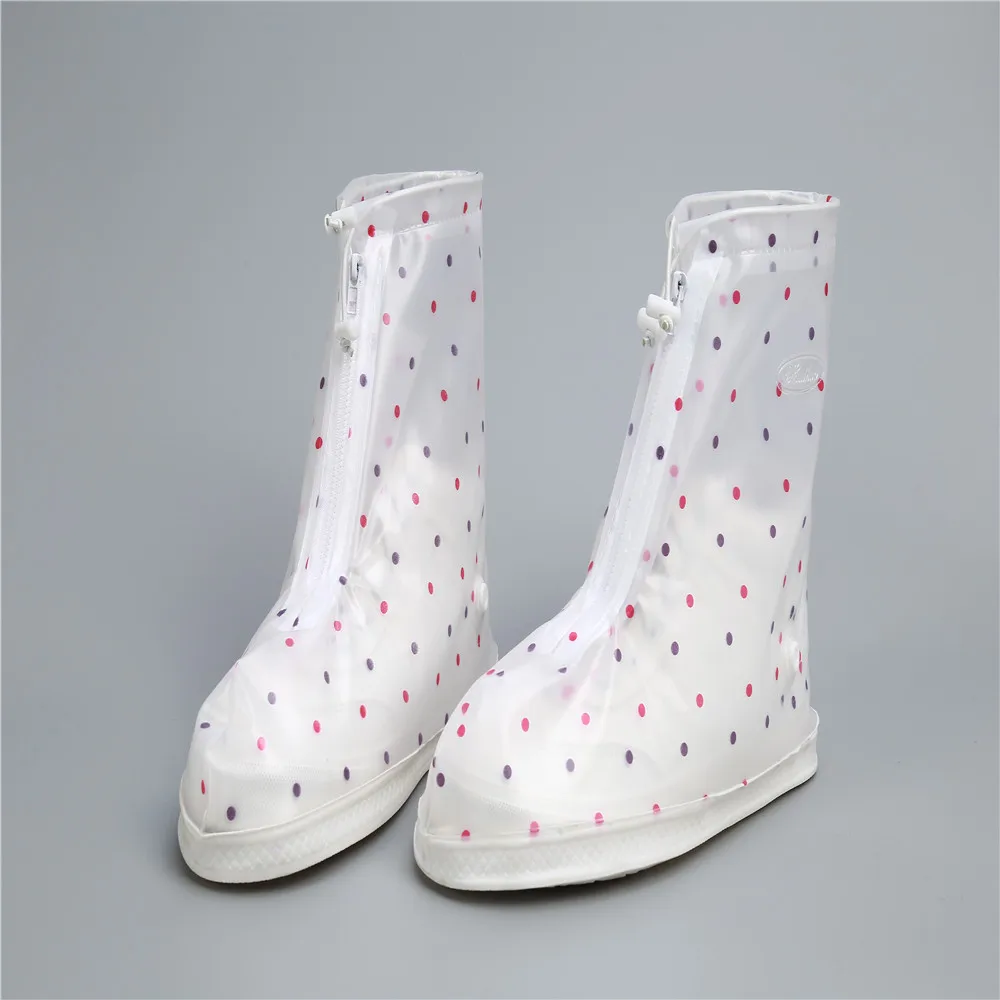 Непромокаемые непромокаемые сапоги со средним верхом с принтом клевера; женские сапоги с защитой от пыли - Цвет: Dot