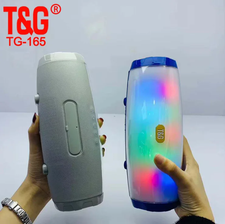 Fm-радио TF карта USB TG-165 Музыка Мини Bluetooth динамик с аудио выходом светодиодный свет открытый Bluetooth аудио сабвуфер