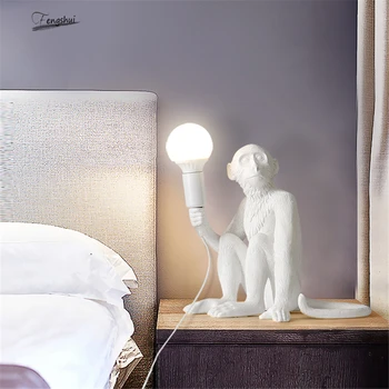 

Modern E27 LOFT Pendant Lights Monkey Lamp Hemp Rope Nordic Pendant Lamp Lighting Replicas Resin Hanging Lamp Light Fixtures