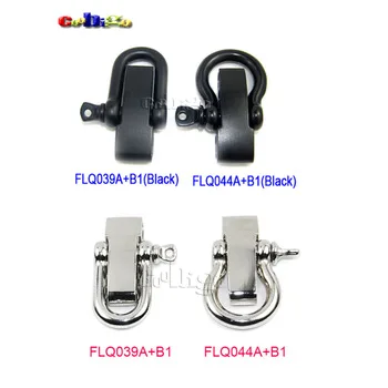 50pcs Zinc Alloy Bow / D Shackle Adjustable Bar Screw Pin 210kg Tensile Test Data  M5 Paracord Bracelet Travel Kit#FLQ039A+B1