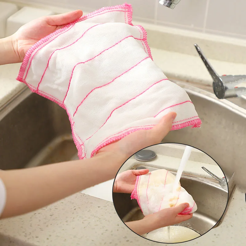 

Gauze Cleaning Cloth Kitchen Cotton Cleaning Rags for Dish,Pot Multi-purpose Towel Dishcloth