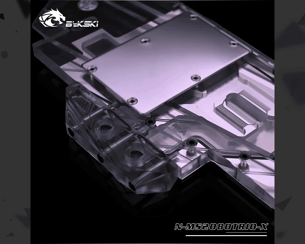 Bykski N-MS2080TRIO-X, полное покрытие видеокарты блок водяного охлаждения, для MSI RTX2080 Gaming X TRIO