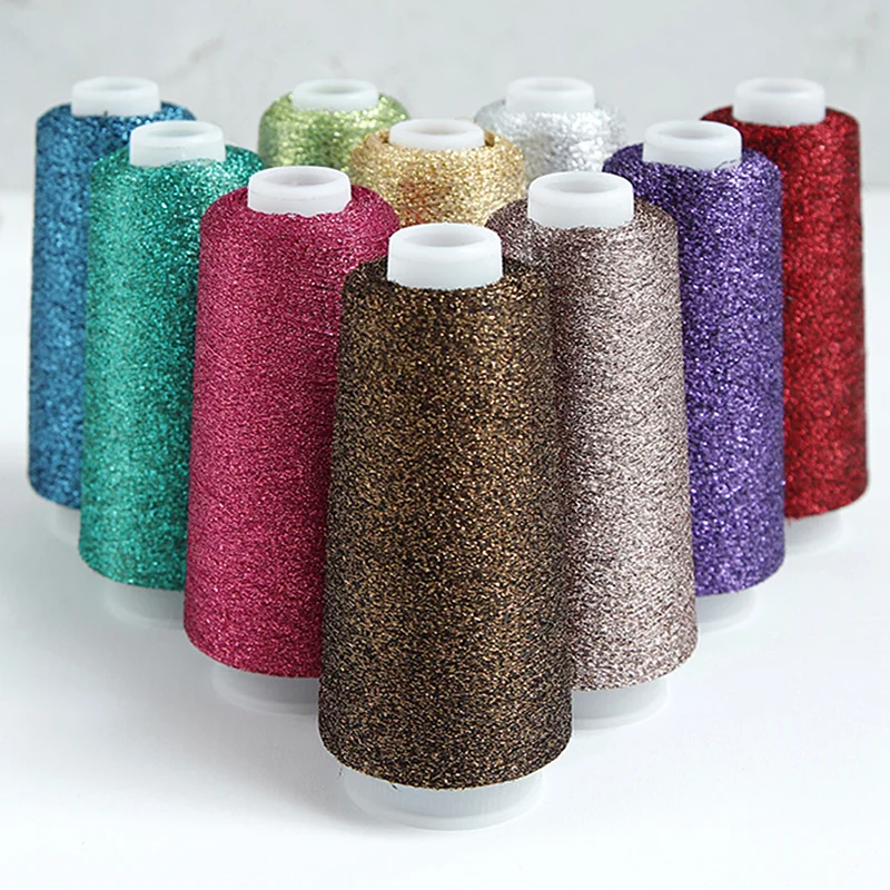 60 Color 50g / Reel Fine Gold Silver Yarn With wool DIY For Knitting Wool Sweater Scarf Hat пряжа  5