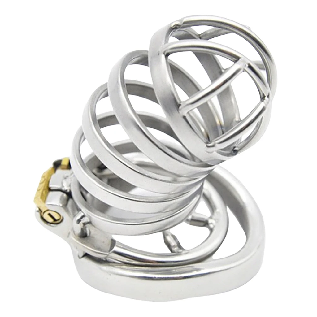 Stainless Steel Man Chastity Chaste Cage Belt Device Penes Exercising Flirting Practice Lock Ring Restraint Sleeve Adult Toys