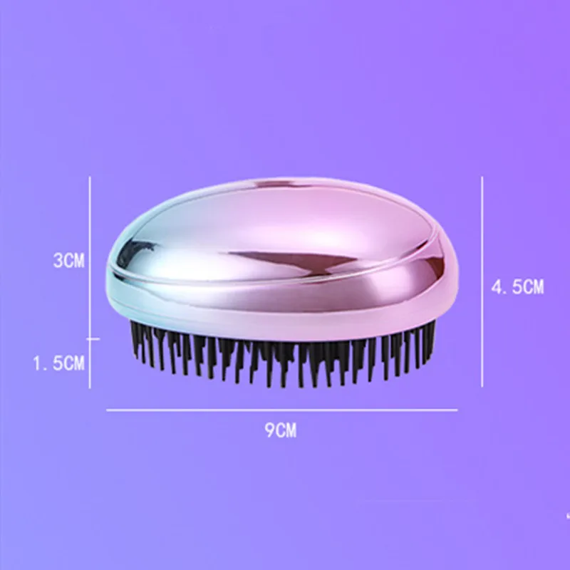 1PC Portable Mini Ion Vibration Hair Brush Comb Manual Ionic Hairbrush Head Massager For Styling Anti-static Massage Hair Comb