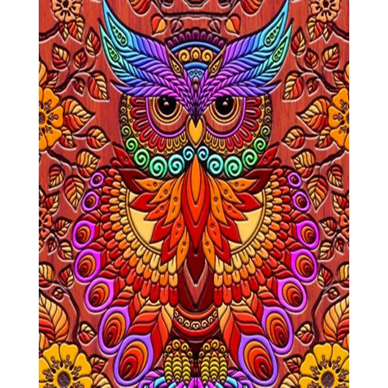 CHENISTORY 40x50cm Painting By Numbers For Adults Handmade Owl Coloring By  Numbers Handmade Picture Drawing Wall Art Gift Animal - AliExpress