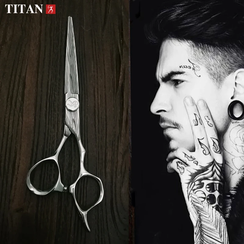 TITAN  6 inch Cutting Thinning Tool máquina de cortar cabelo Hair Scissors Stainless Steel Salon Hairdressing Shears