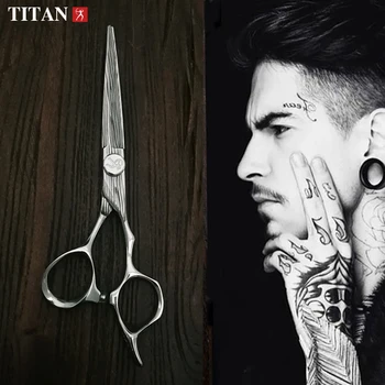 

TITAN 6 inch Cutting Thinning Tool máquina de cortar cabelo Hair Scissors Stainless Steel Salon Hairdressing Shears
