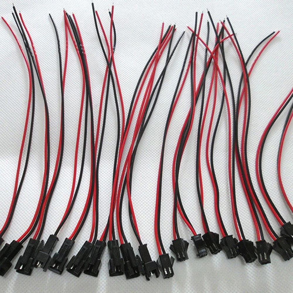 10Pairs 2Pin LED Strips JST SM Connector Plug Cable 2 Pin Male Female Connector Plug Wire LED