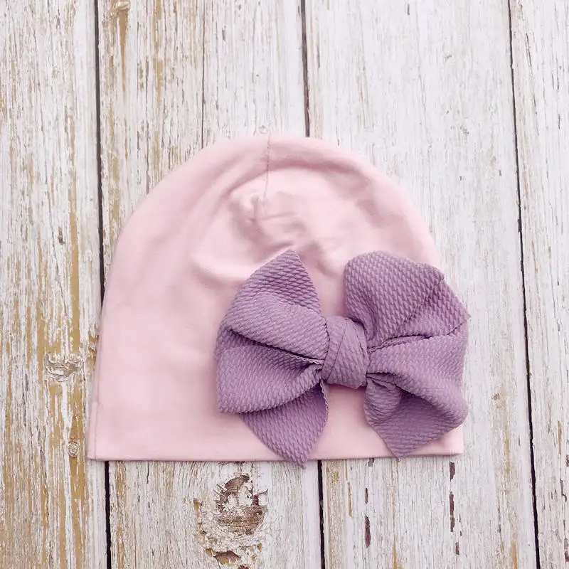 16 Детские Tuban хлопковые новорожденные шляпы с бантами Babes Beanie cap - Цвет: 16