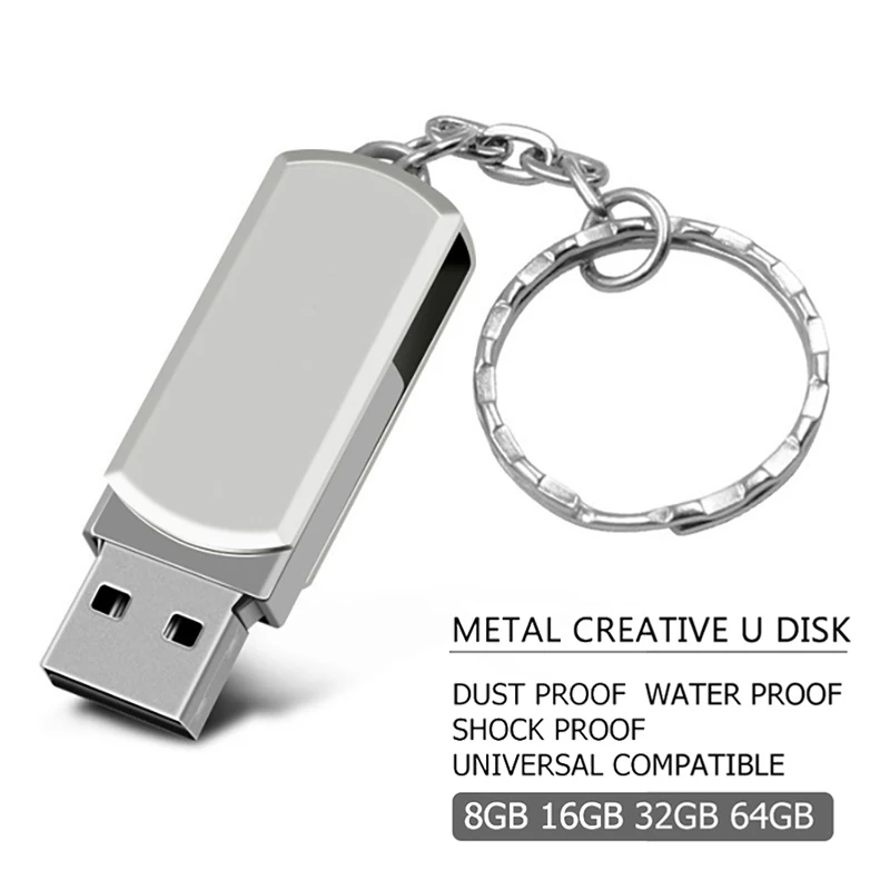 

New Pen Drive Metal PenDrive 2.0 Usb Flash Drive 32GB 64GB 128GB High Speed Cle Usb Stick 4GB 8GB 16gb Usb Flash Memory Stick