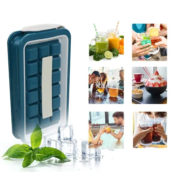 

36 Grid Food Grade Ice Breaker Folded Silicone Ice Tray Mold DIY Homemade Ice Storage Box Indoor/Outdoor Ice Cube Maker Tools