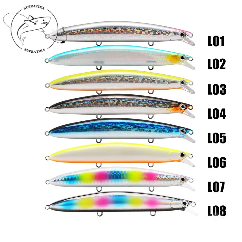 8pcs/set 12.5cm/20g Artificial Minnow Superficial Water Fei Liu Plastic Hard Bait 3D Eyes 3# With Hook Wobblers Fishing Lure | Спорт и
