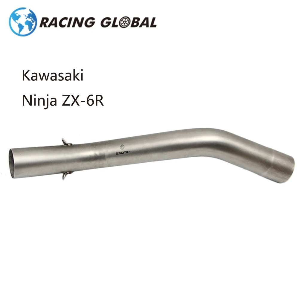 ALCON Motorcycle Full System Exhaust Middle Pipe Stainless Steel Fit 51MM Exhaust For KAWASAKI