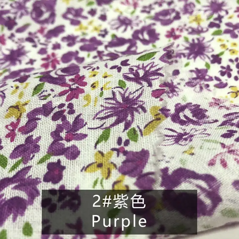 Цветочный из хлопчатобумажной ткани простые тканые текстильные стеганые ткани для штор или DIY 50*145 см W34 - Цвет: 2