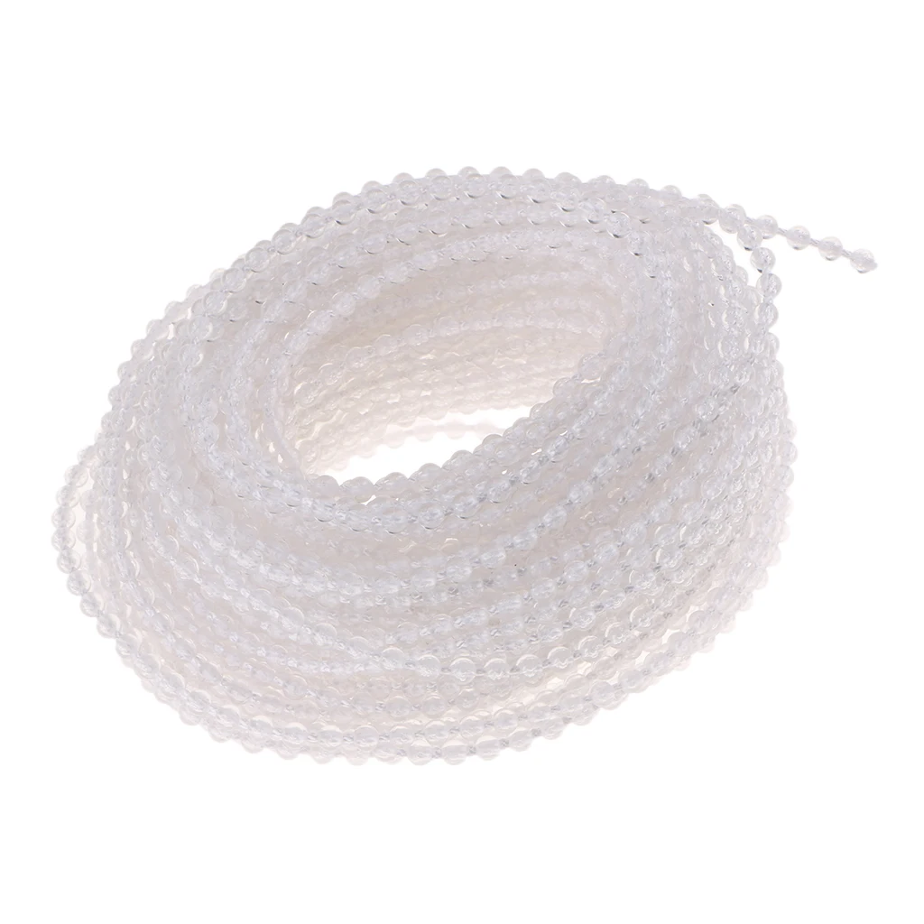 6.56ft Length Roller Blind Shade Clear Plastic Bead Beads Beaded Chain x 1Curtain Decorative