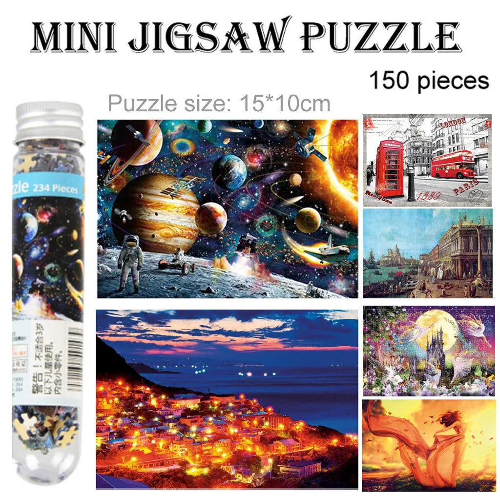

jigsaw puzzle Adults Mini Circular Tube Puzzles 150 Piece Puzzle Game Children Souptoys educational Gift Ѭазвиваие игѬђки #5