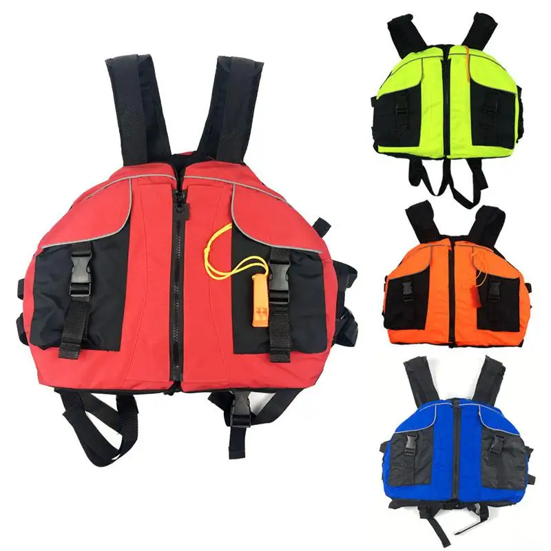 

Mounchain Life Vest with Whistle Swimming Boating Drifting Outdoor Water Sports Swimming Jacket Polyester Adult Life Vest Jacket