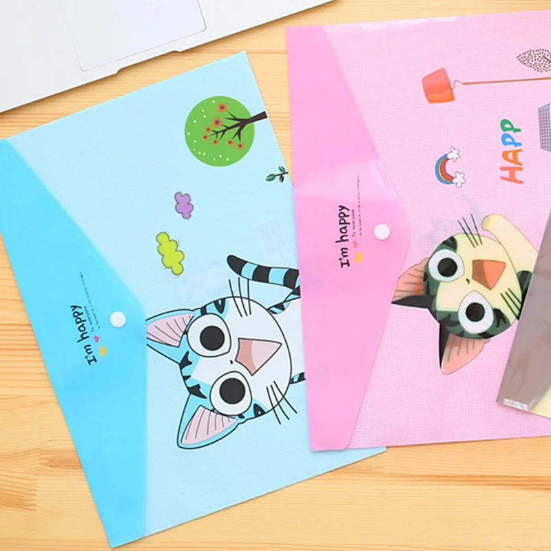 А4 Kawaii Водонепроницаемая папка для документов чехол студент, школа, офис канцелярские принадлежности мультфильм животных бизнес органайзер для файлов, папок сумка