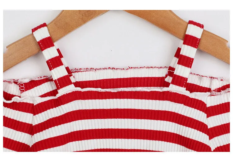 elastic off shoulder summer big girls t-shirt red striped knit children t shirt girl teenage kids tees tops 2018 new  clothing 4 5 6 7 8 9 10 11 12 13 14 15 years teenage little baby girl t-shirt 12 years t shirts for girls (8)