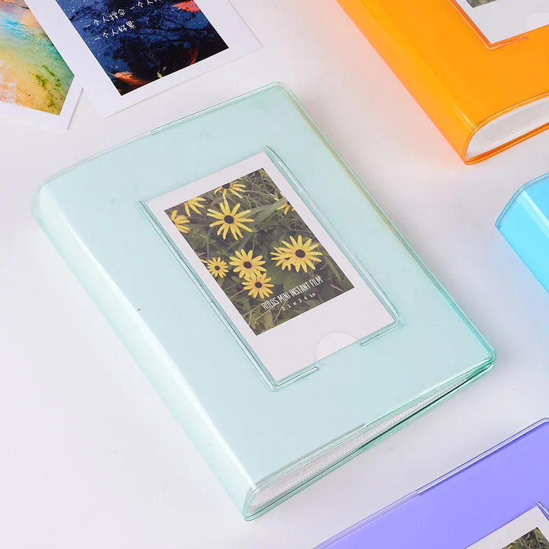 64 кармана 3 дюйма карамельный цвет Instax Мини Фотоальбом книга для Fujifilm Instax Mini 9 8 7s 90 70 25 пленка бумажная имя держатель для карт