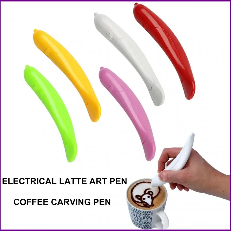 herramientas de pastelería para hornear bolígrafo eléctrico para arte con leche plantillas de café bolígrafo de especias para pasteles Bolígrafo para tallar café 