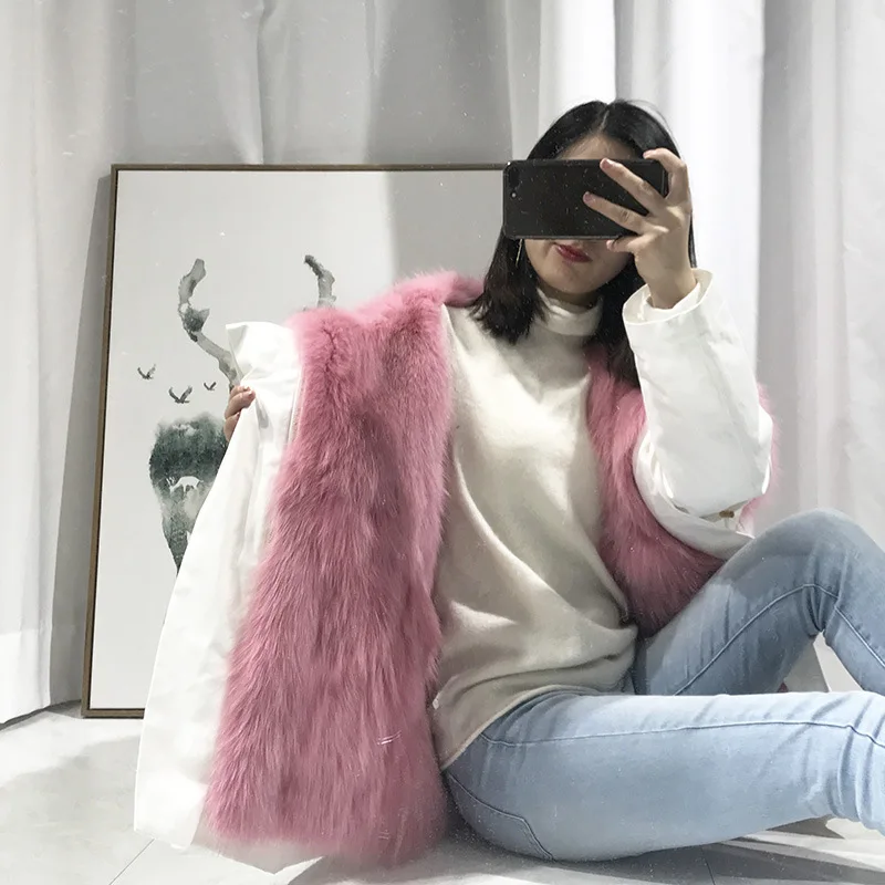 Parka Women New Winter Casual Hooded Long Sleeve Fox Fur Liner Detachable Coat Loose Thick Fox Fur Jacket Female NS1452
