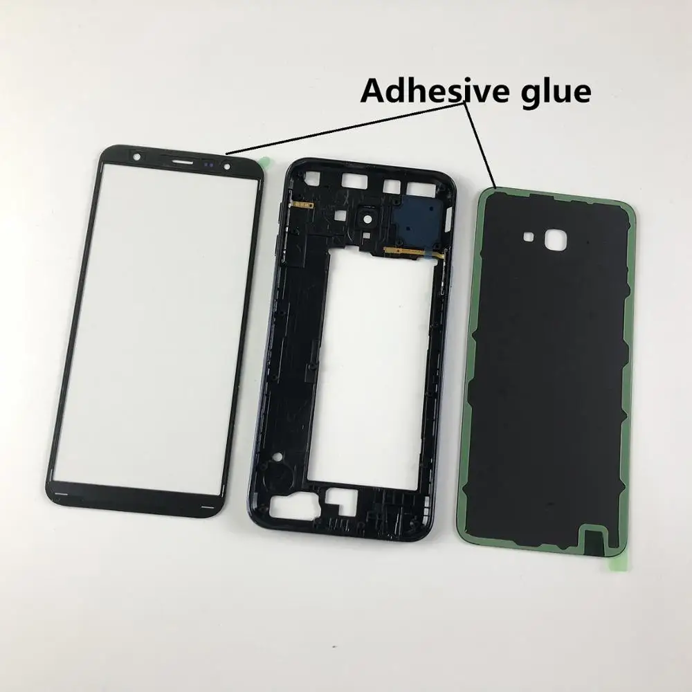 Для samsung Galaxy J4+ J4 Plus J415 J415F SM-J415F корпус средняя рамка+ задняя крышка батареи чехол+ сенсорный экран(без lcd