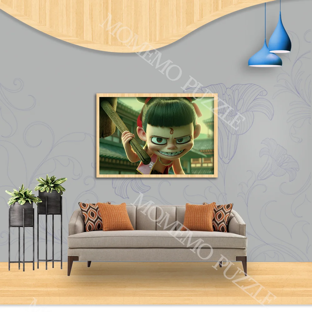 Nezha 3d мультфильм Китай Moives Пазлы 300 500 1000 штук деревянные пазлы игры для взрослых образовательные головоломки для малышей игрушки