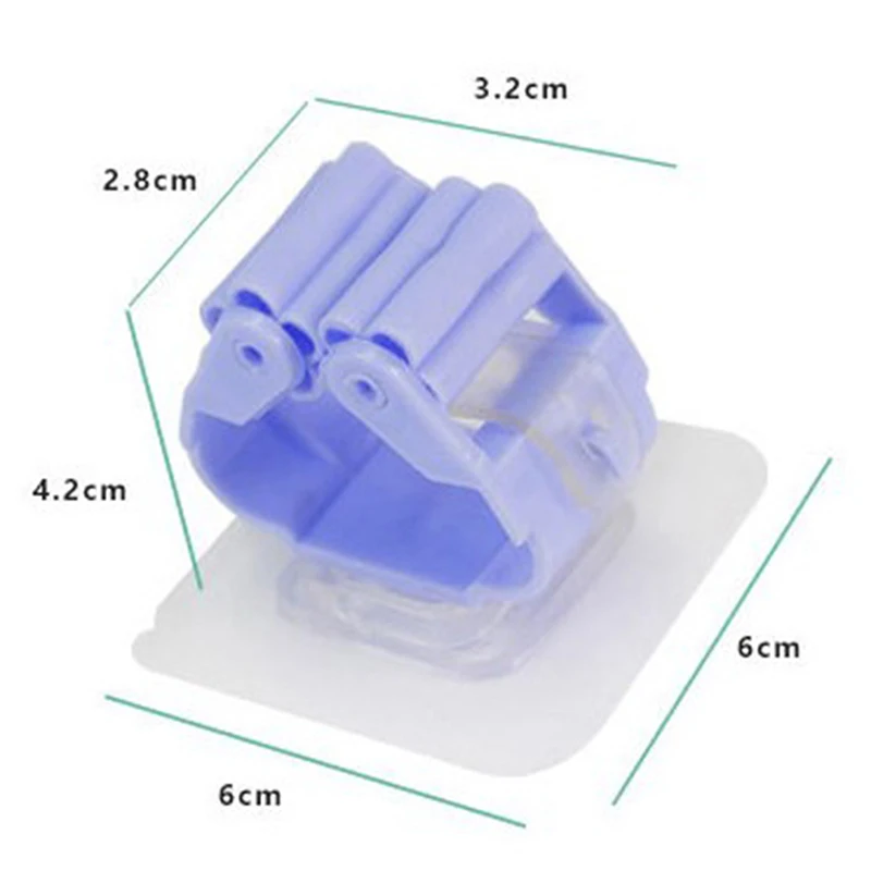High Quality Wall Mounted Mop Clip Mop Organizer Holder Brush Broom Hanger Home Storage Rack Bathroom Suction Hanging Hooks