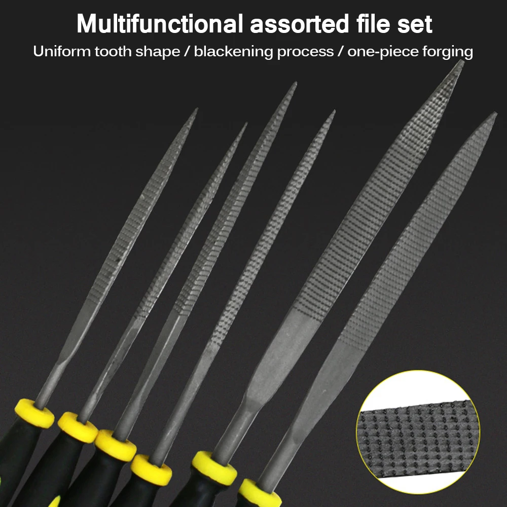 Mini Metal Rasp Needle Files Set Wood Carving Tools for Steel Rasp